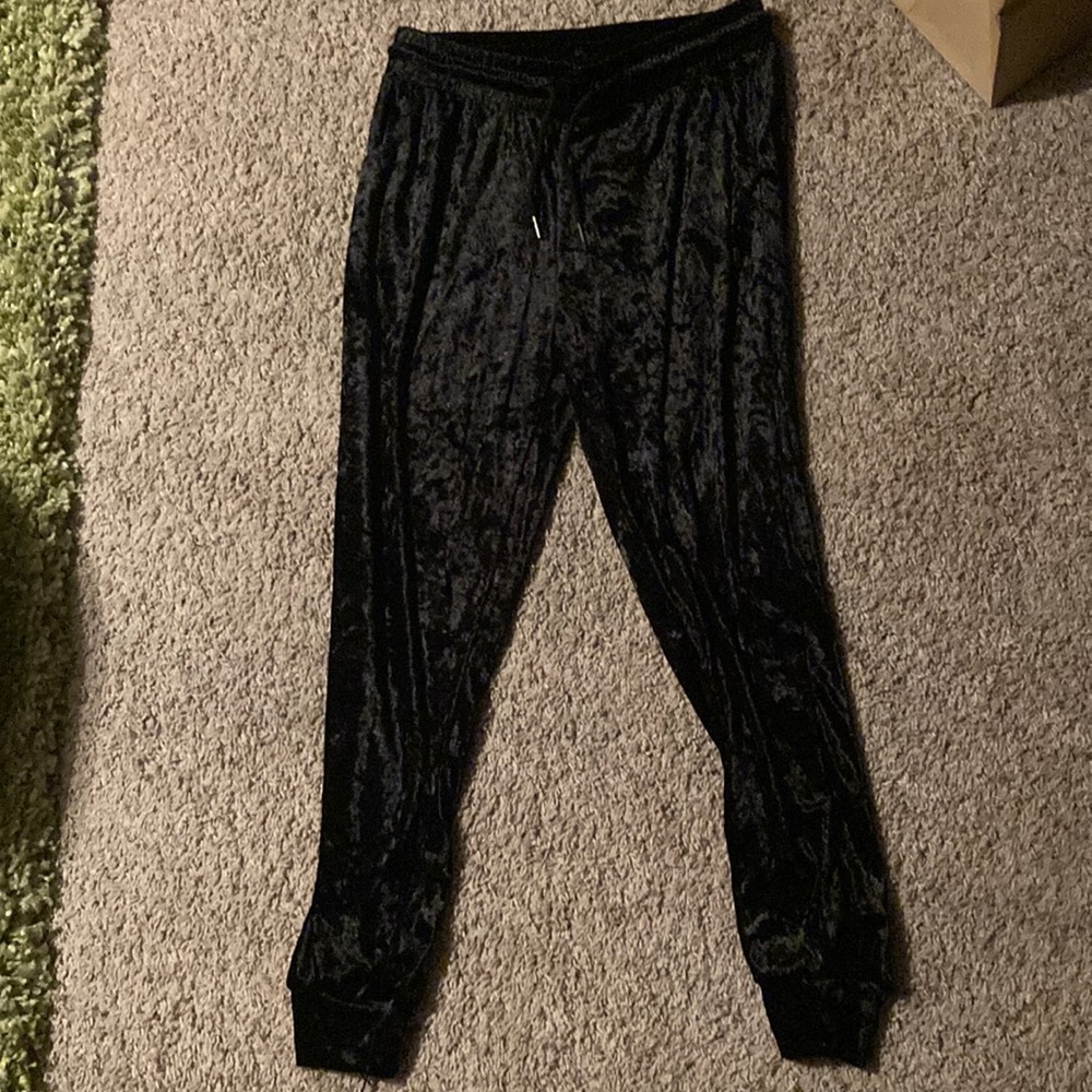 Black Velvet Pants